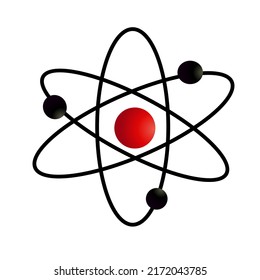 black circle atom vector illustration