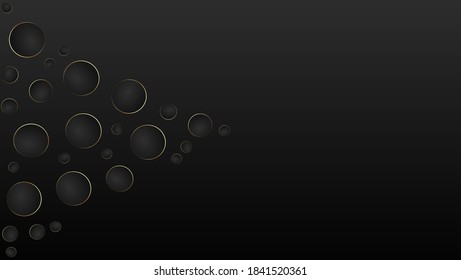 Black circle background, pattern design
