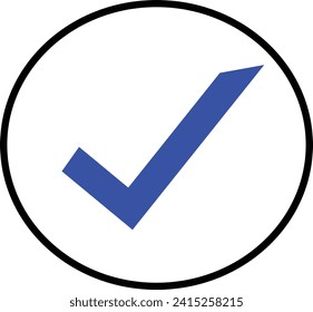 Schwarzer Kreis und blaues, rechtes Symbol