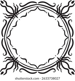 Black Circle Border Frame 1
