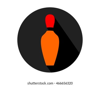 black circle bowling pins icon sports equipment tool utensil image vector