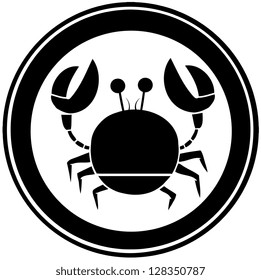 Black Circle Crab Logo