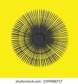 black circle cultivation art element vector