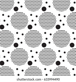 black circle and black dot inside pattern background vector illustration image