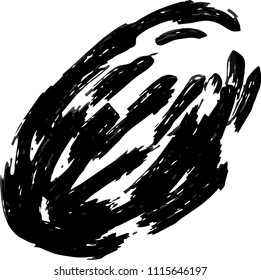 Black Circle drawn with brush