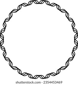 Black Circle Frame Decorative Element
