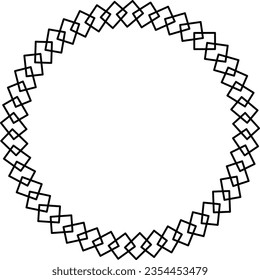 Schwarzes Circle Frame Decorative Element
