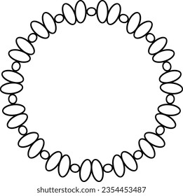 Schwarzes Circle Frame Decorative Element