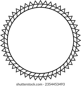 Black Circle Frame Decorative Element
