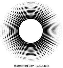 black  circle frame halftone dots design element 