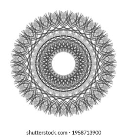 black Circle Geometric Ornament floral Vector Graphic 