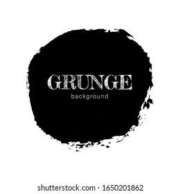 Schwarzer Kreis, grauer Hintergrund, abstrakter Farbhintergrund, Vektorillustration.