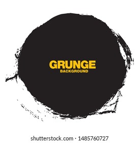 black circle grunge background, vector illustration