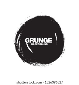 black circle grunge background, vector illustration
