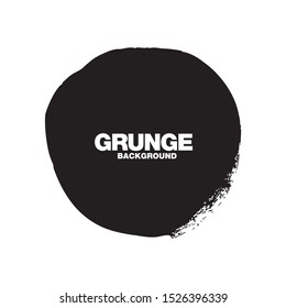 black circle grunge background, vector illustration
