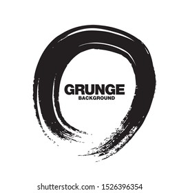 black circle grunge background, vector illustration