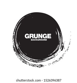 black circle grunge background, vector illustration