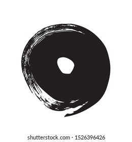 black circle grunge background, vector illustration