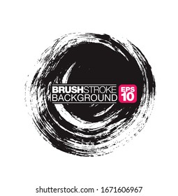 black circle grunge background, vector illustration