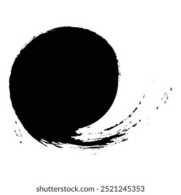 Black circle with a grunge texture