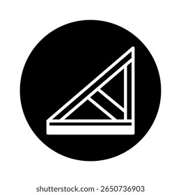 Black circle housing construction icon symbolizing architecture engineering and structural design, a modern minimalist design emblem, representing building foundations - Powered by Shutterstock - Get 15% off with code: PIKWIZARD15