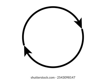 Black circle icon with feedback arrow