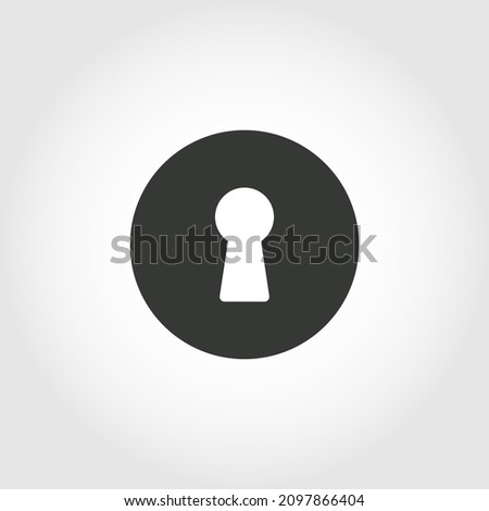 Black circle icon with simple lock silhouette