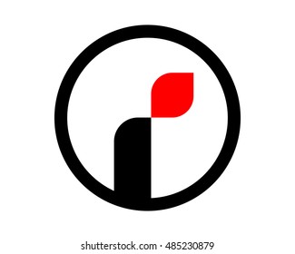 black circle initial letter icon image vector icon logo symbol