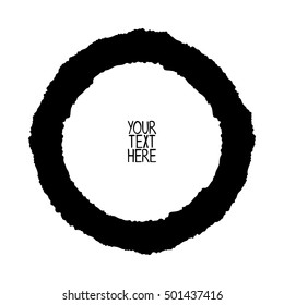 Black circle. Isolated vector object on white background.