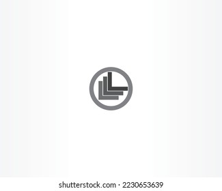 Black circle and line shape logo icon concept