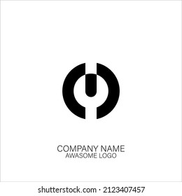 diseño de logotipo de círculo negro 