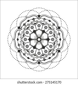 Black circle mandala
