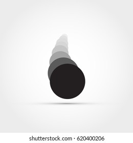 Black circle in motion icon