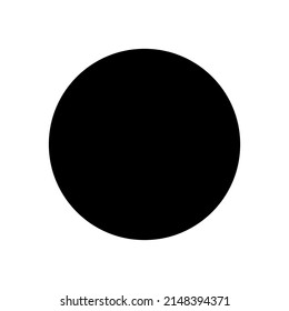 black circle on white background