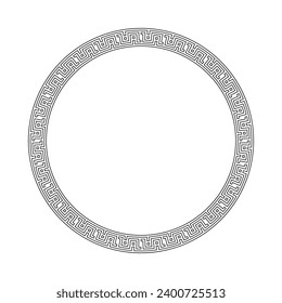 Black circle ornament border. Vector illustration.