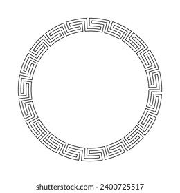 Black circle ornament border. Vector illustration.