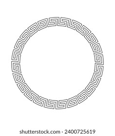 Black circle ornament border. Vector illustration.