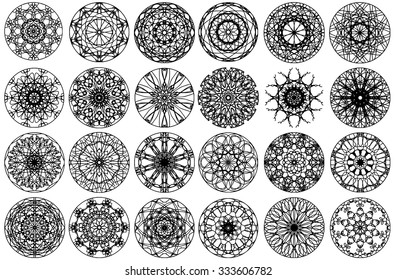 black circle ornament design on white background