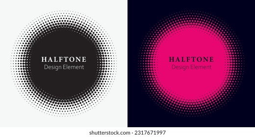 Black Circle Pattern Halftone. Halftone Abstract Background. Pattern With Rounds. Dots Grunge. Gradient Dot Halftone. Design Element Spot Background. Geometric Gradient Design. Dots pattern.