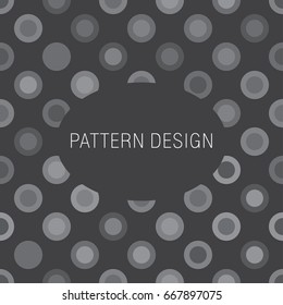 Black circle pattern , seamless background , Black tone , vector.
