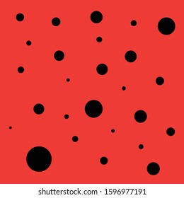 black circle red pattern texture