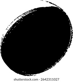 Black circle with rough brush-stroke style edge, commonly used as a placeholder or design element, often found on stock graphic websites.