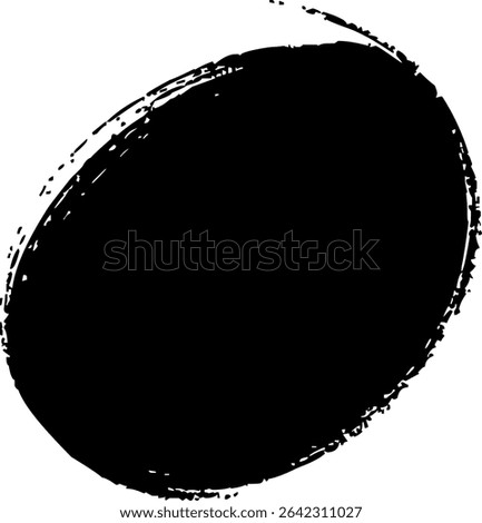 Black circle with rough brush-stroke style edge, commonly used as a placeholder or design element, often found on stock graphic websites.
