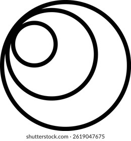 Diseño de icono redondo de círculo negro 