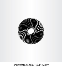 black circle spiral design element vector shape