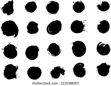 Black circle splat vector grunge