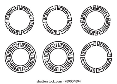 Black circle technology frame abstract  vector design .