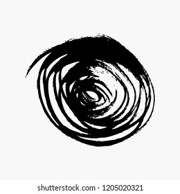black circle vector brushstroke
