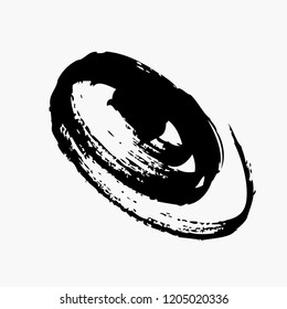 black circle vector brushstroke