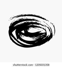 black circle vector brushstroke